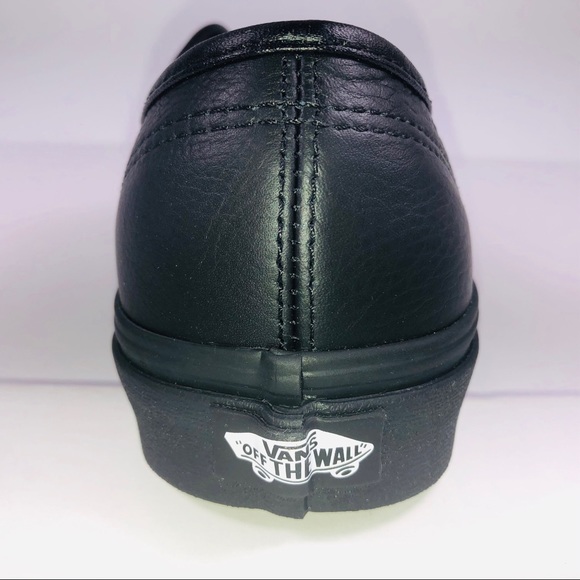 VANS Authentic Soft Leather Triple Black Sneakers - Picture 4 of 11